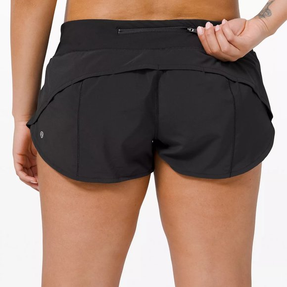 Lululemon Black Speed Up Shorts Size 8 - Picture 2 of 8